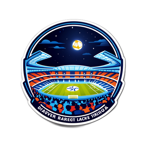 Estadio iluminado de noche