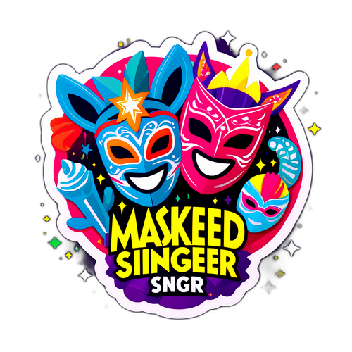 Sticker van het Masked Singer-logo