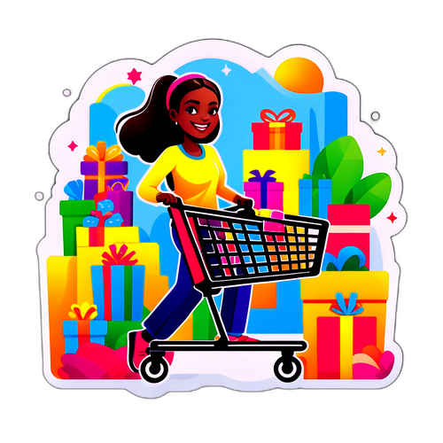 Una scena vivace di shopping del Black Friday su Amazon