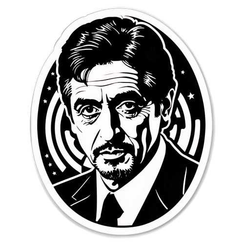 Monokróm grafika Al Pacino filmjeire utalva