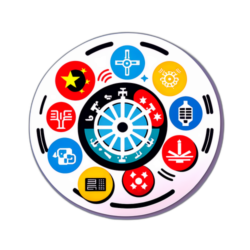 科技创新合作贴纸