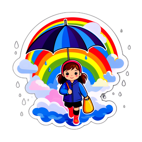 Ağır Yağmur Temalı Sticker