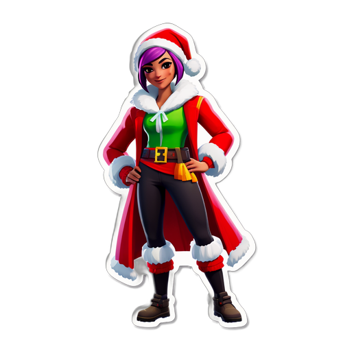 Festive Fortnite Character Sticker
