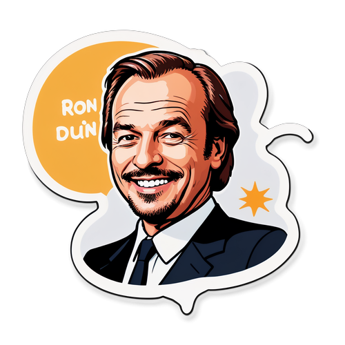 Sticker ter ere van Ron Brandsteder met André van Duin