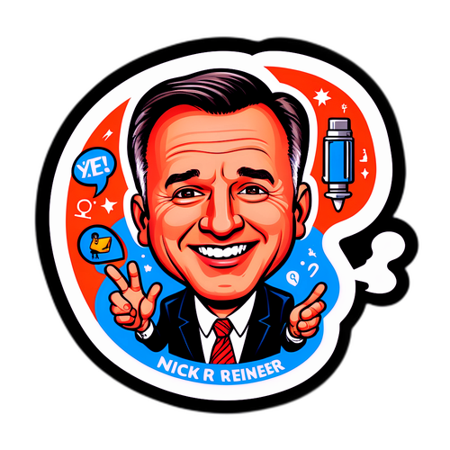 एक मजेदार कारिकेचर निक राइनर का