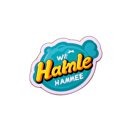 Sticker met het woord 'Hamme'