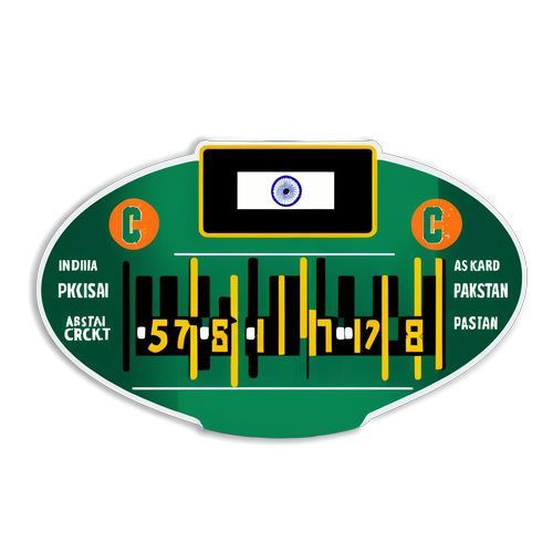 भारत बनाम पाकिस्तान क्रिकेट मैच स्कोरबोर्ड स्टिकर