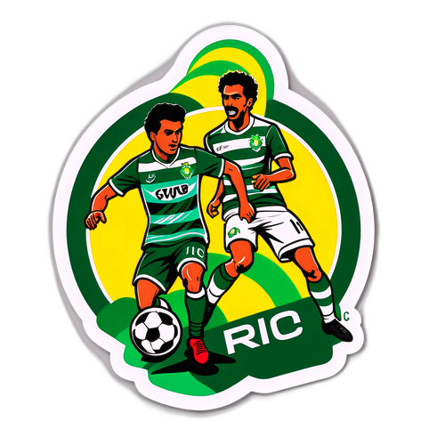 Sticker van een Voetbalwedstrijd