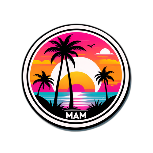 Nhãn dán Miami Năng động
