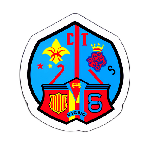 Sticker voor Celta Vigo versus Barcelona Wedstrijd
