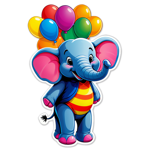 Elmer Elefant: Den Søde Kameleon Med Farverige Balloner!🎈