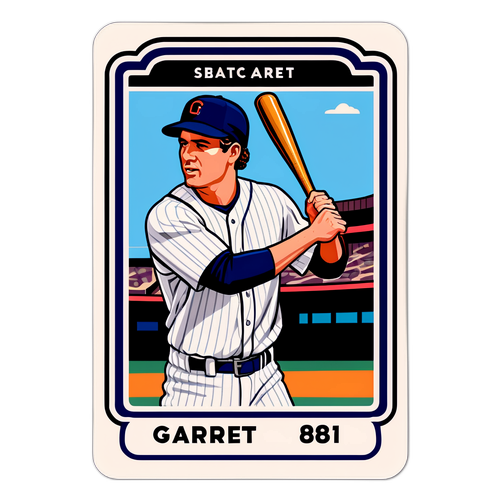 Garrett Crochet Retro Baseball Card Sticker