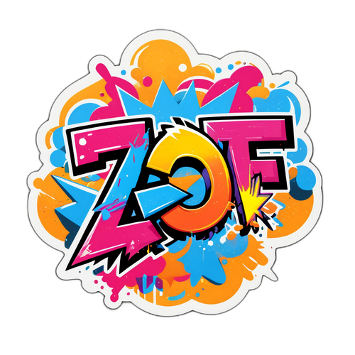 Πανκ εμπνευσμένο αυτοκόλλητο με τη λέξη 'τζιμασ'