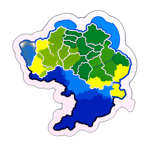 Символічна ілюстрація воєводи Сірська біля стилизованої карти України