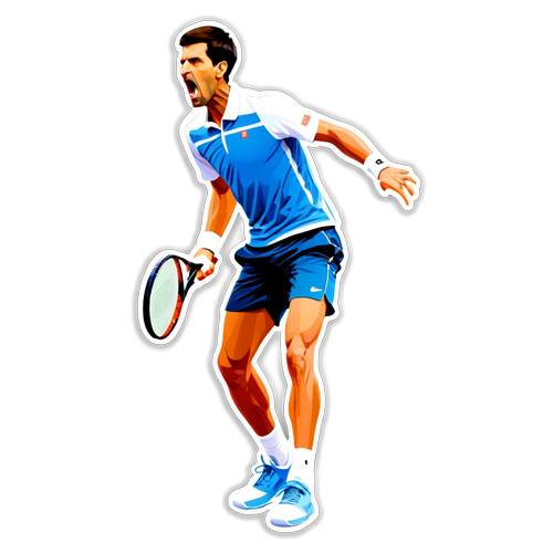 Unleash Your Inner Champion: The Novak Djokovic Sticker That Every Tennis Fan Needs!