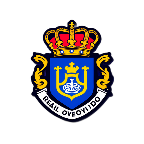 Stiker Desain Logo Real Oviedo