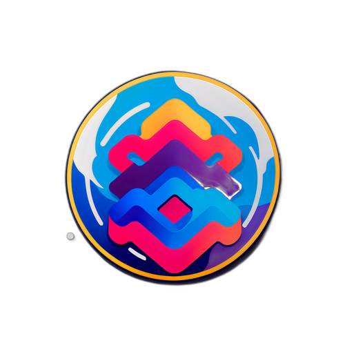 Kreatives Ripple-Design mit Blockchain-Elementen