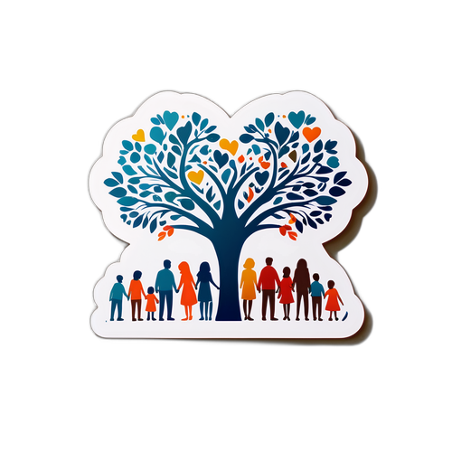 温馨家庭团聚的树