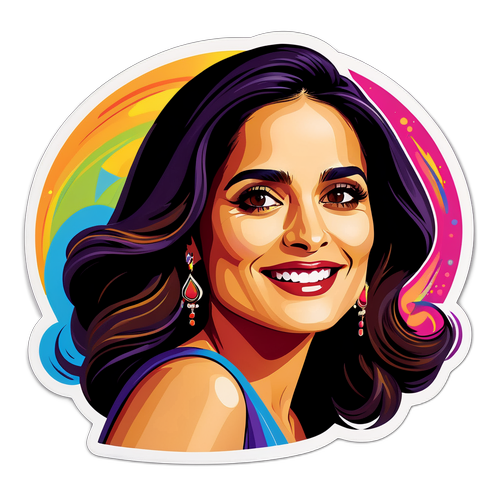 Portret stilizat al actriței Salma Hayek