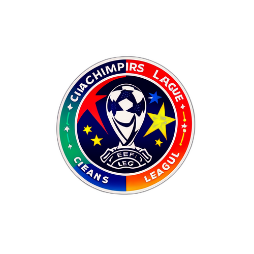 Inspirativní nálepka designu s prvky UEFA Champions League