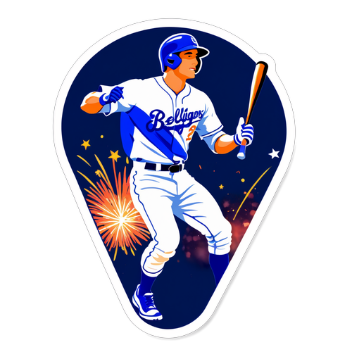 Vibrant Cody Bellinger Home Run Sticker