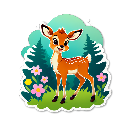 Verpasse nicht das süßeste Bambi-Abenteuer im sonnigen Wald! 🌼✨