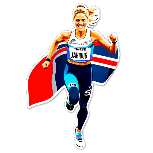 Therese Johaug med triumferende uttrykk