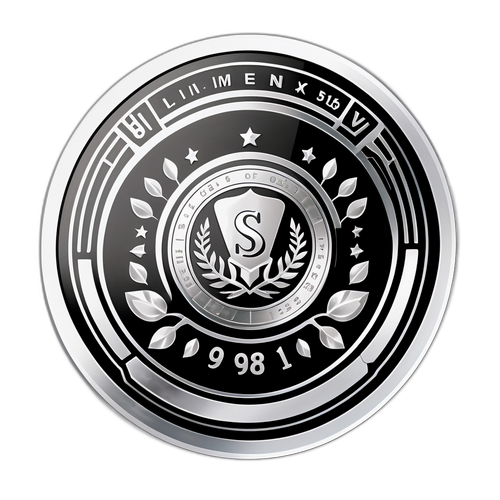 銀色主題貼紙設計