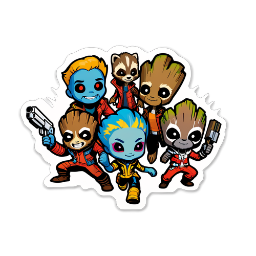Guardians of the Galaxy Adventure Characters Sticker