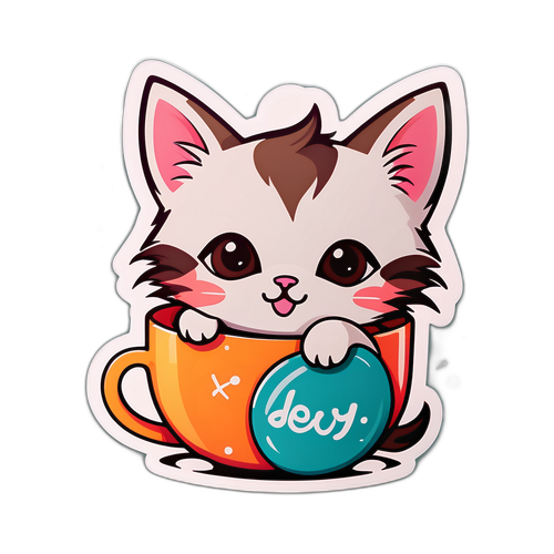 可爱的猫咪贴纸