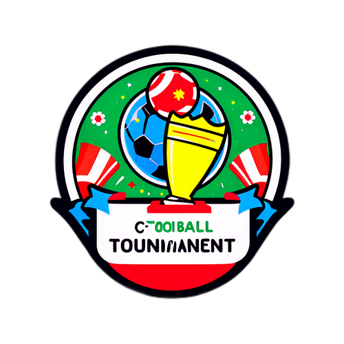 สติกเกอร์ธีมเฉลิมฉลองสำหรับทัวร์นาเมนต์ฟุตบอล