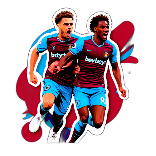 Toimintakollaasi Billy ja Chelsea pelaajista West Hamista