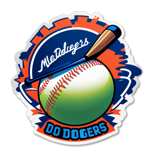 Vibrant na Sticker ng Baseball: Mets vs Dodgers