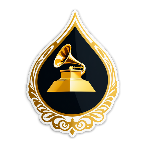 Stylish Grammy Awards-inspirert klistremerke av Bianca Censori