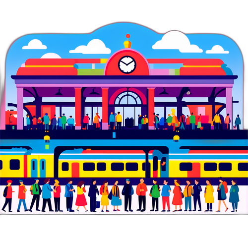 Estação de Trem Colorida