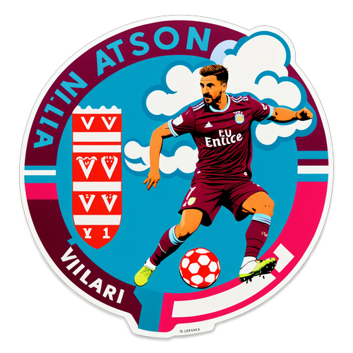 Aston Villa ve Bayern Münih'in Karşılaşması İçin Şok Edici Sticker! Çarpıcı Renkler ve Hareket Dolu Bir An!