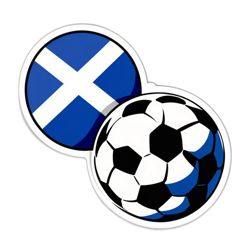 Hình dán bóng đá và cờ Scotland