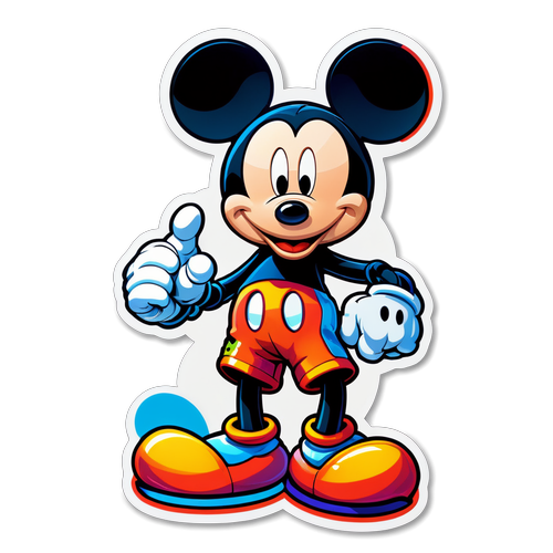 Futuristisk Mickey 17 Klistermærke