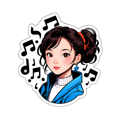 音樂主題的貼紙設計