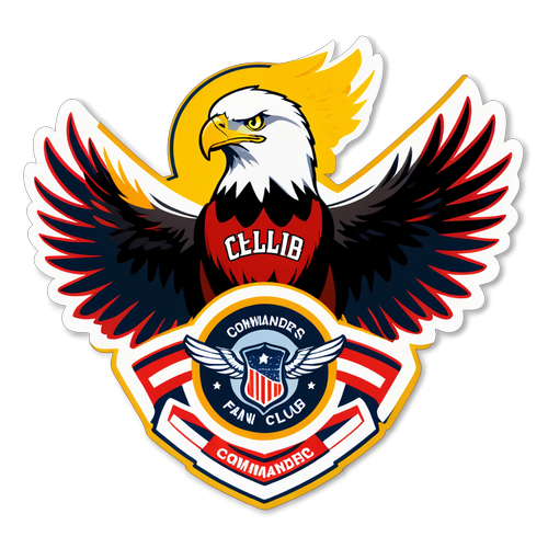 Commanders Fan Club Eagle Sticker