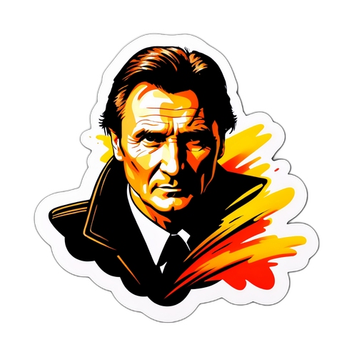 Sticker de Liam Neeson en rôle d'action