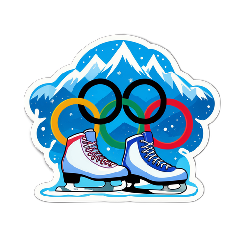 Biểu tượng Nghệ thuật của Các Vòng Olympic Bằng Giày Trượt Băng