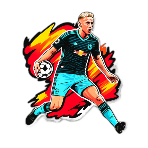 Van de Beek'in Unutulmaz Hareketleri için Grafiti Tarzı Çıkartma