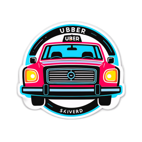 Adesivo moderno a tema Uber