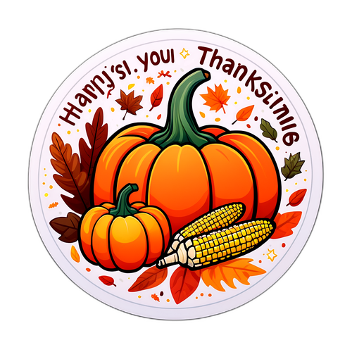 感恩節南瓜貼紙