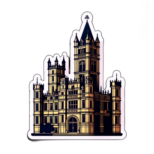 Vintage Downton Abbey Style Architecture Sticker