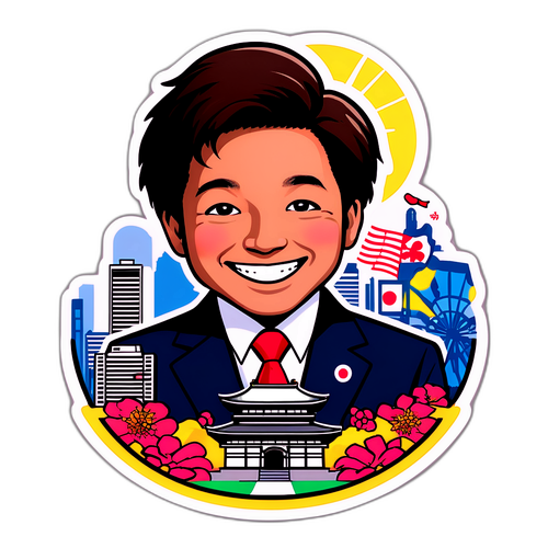 大阪知事の笑顔