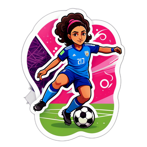Kraftfuld sticker af Nadia Nadim