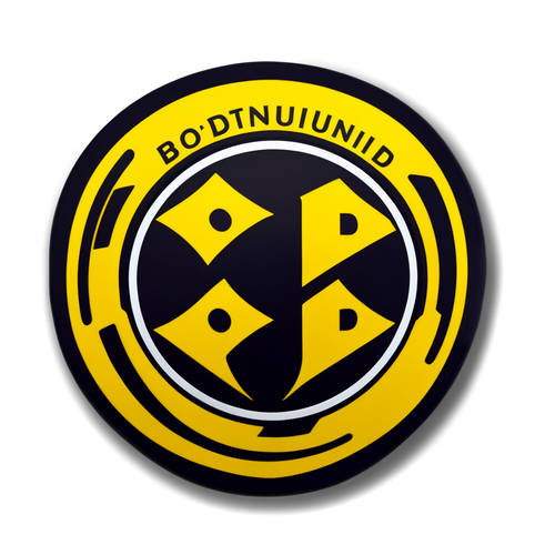 Sticker ya Borussia Dortmund na Mandhari ya Mpira wa Miguu