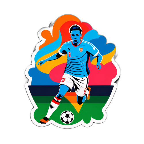 Яскрава наліпка на честь гравця, який забив гол